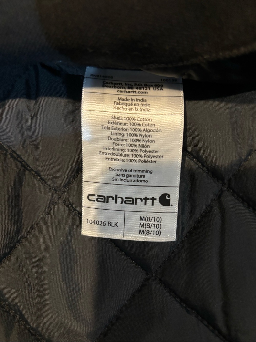 Carhartt Black Hooded Work Vest like New - Picture 13 of 13